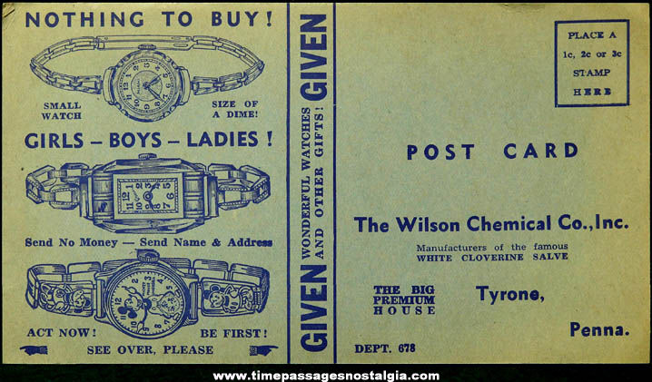 (2) 1930s Company Sales Advertising Premium Mailing Items