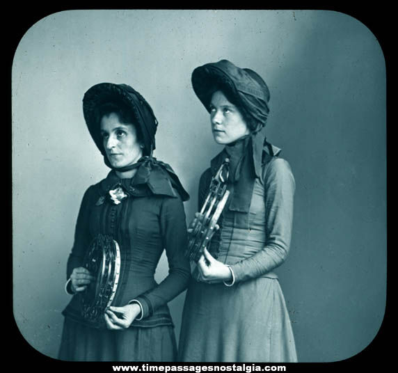 1800s Salvation Army Women Magic Lantern Glass Photograph Slide