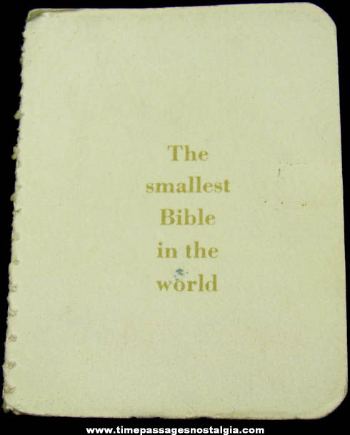 Old NCR Microform Smallest Bible in The World with Holder