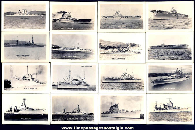 Old Miniature Mailer Packet of (25) United States Navy Ship Photographs