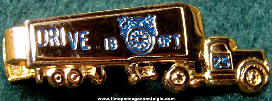Old Teamsters Union Tractor Trailer Truck Neck Tie Bar