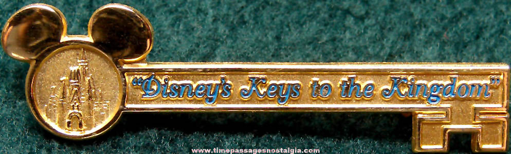 Walt Disney’s Keys to The Kingdom Metal Advertising Jewelry Pin