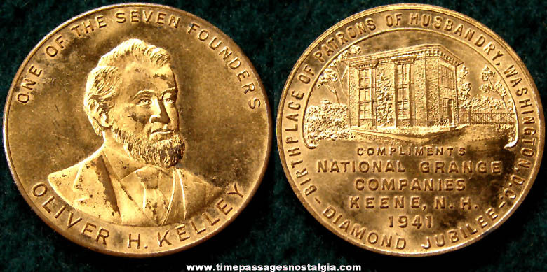 1941 National Grange Diamond Jubilee Commemorative Token Coin