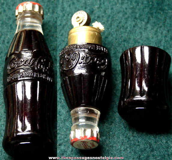 Old Unused Coca Cola Soda Bottle Cigarette Lighter