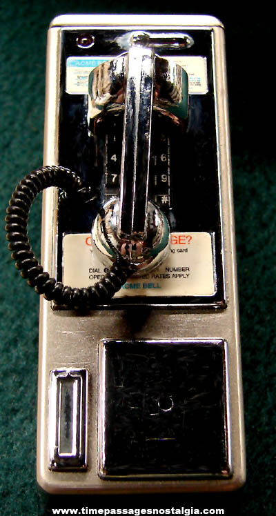 Unused Miniature Old Pay Telephone Novelty Butane Gas Cigarette Lighter