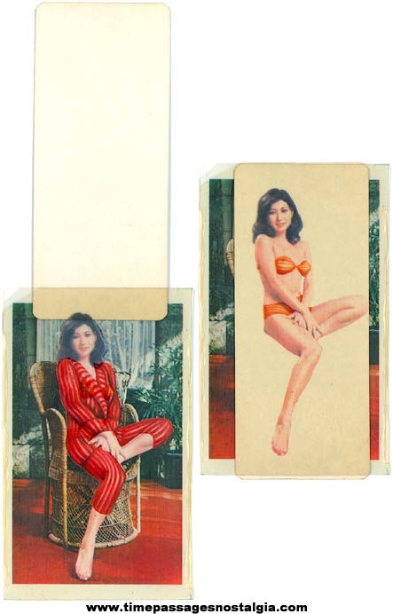 Old Risque Novelty Stripping Woman Slide Card