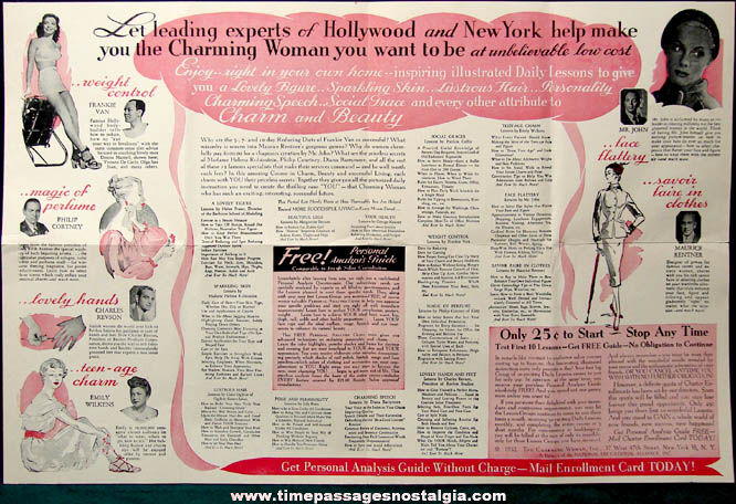 1952 Course Advertisement to Make You a Charming Woman