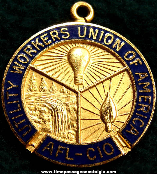 Old Utility Workers Union of America Advertising Fob or Pendant Charm