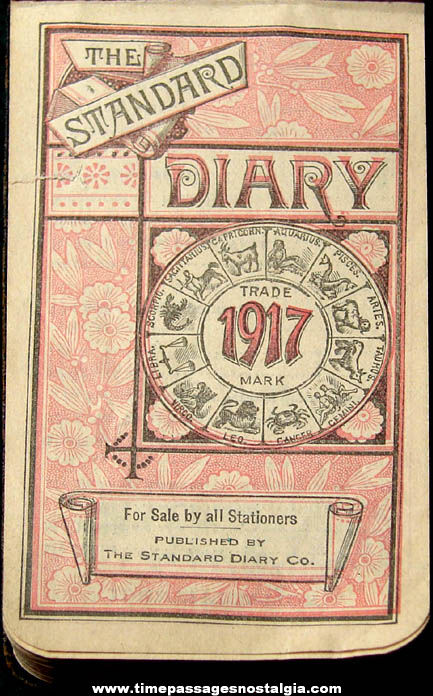 1917 Submarine Signal Company Advertising Premium Calendar and Diary Booklet