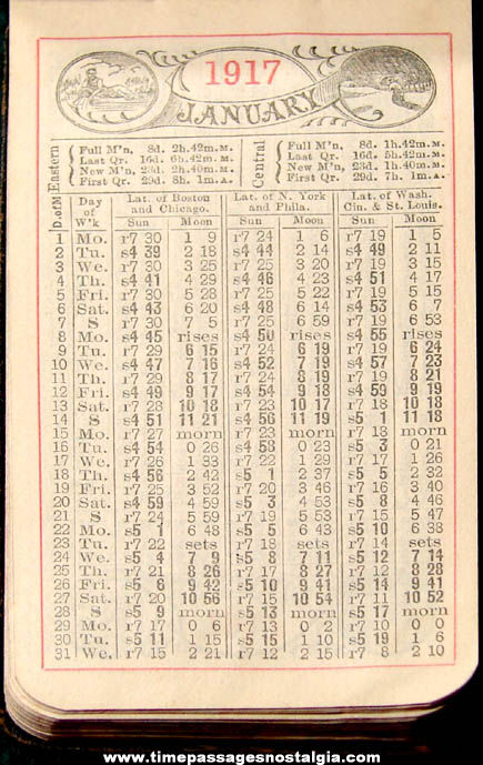1917 Submarine Signal Company Advertising Premium Calendar and Diary Booklet