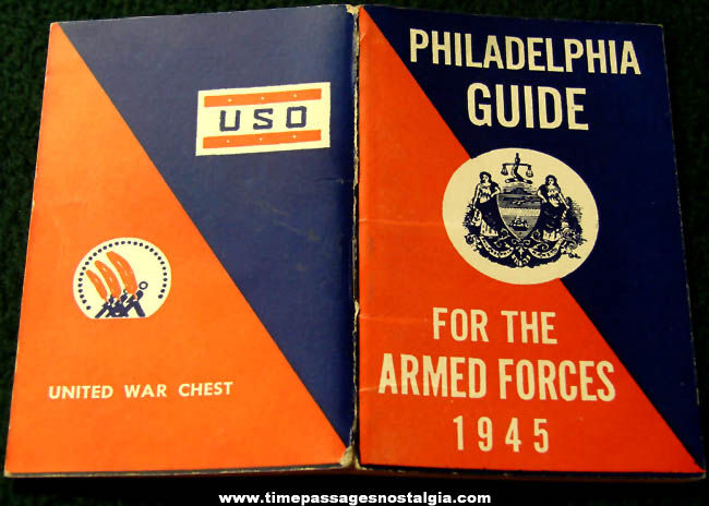 1945 World War II Philadelphia Guide Booklet For The Armed Forces