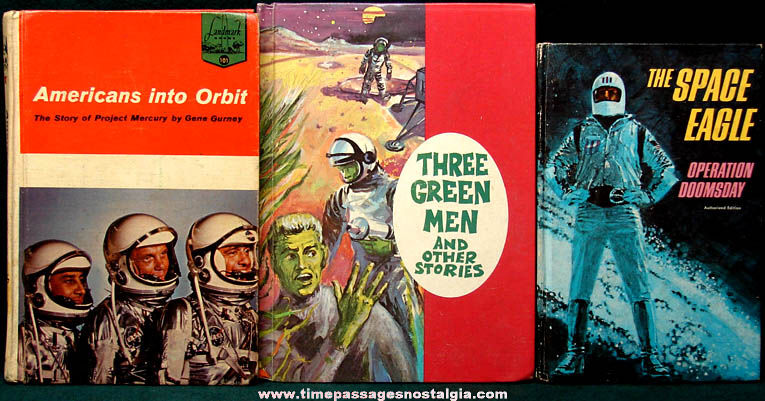 (3) Different 1960s Space Astronaut Related Hard Back Books