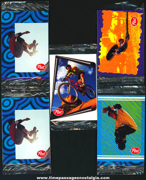 (10) 1980s Canadian Post Cereal Skateboarding BMX & Mountain Biking Trading Cards