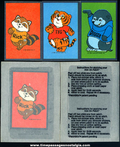 (4) Unused 1980s Kellogg’s Cereal Shirt Tales Cartoon Character Sticker Card Prizes
