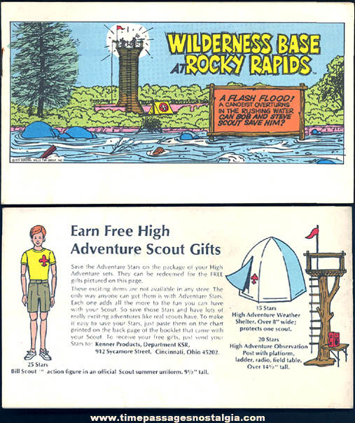Old Kenner Adventure Scout Character Advertising Premium Gift Comic Book