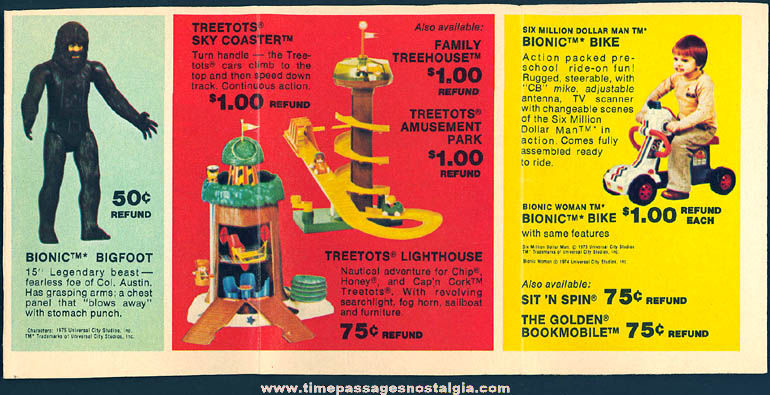 Colorful 1977 Kenner Toys Advertising Refund Catalog Booklet