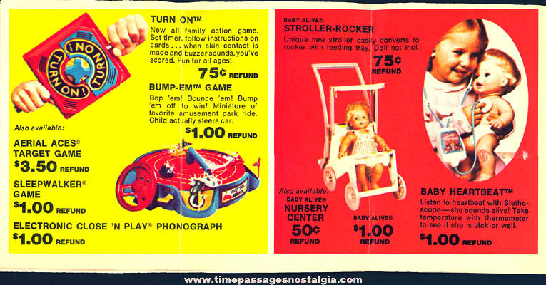 Colorful 1977 Kenner Toys Advertising Refund Catalog Booklet