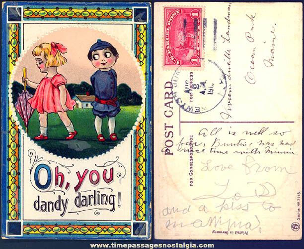 1910 Colorful Strange Comic or Cartoon Character Post Card