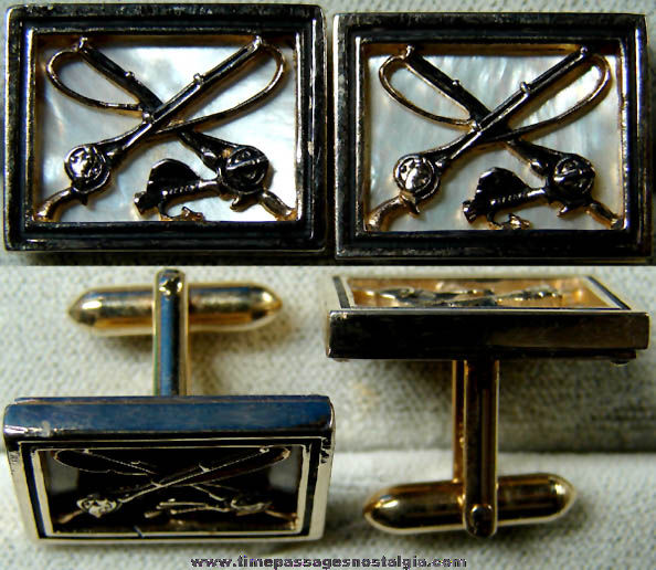 Old Pair of Men’s Fishing Theme Jewelry Cuff Links