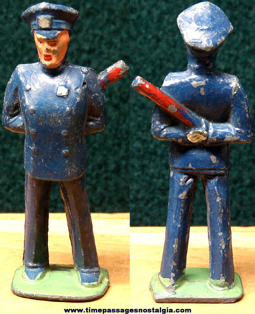 Old Manoil #49 Painted Metal Toy Policeman Play Set Figure