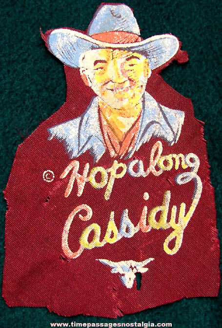 Colorful 1950s Hopalong Cassidy Iron On Transfer From a Shirt