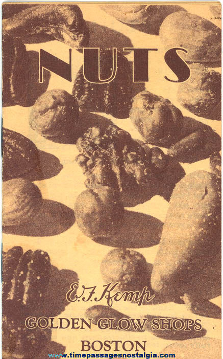 Small 1929 E. F. Kemp Nuts Golden Glow Shops Advertising Souvenir Booklet