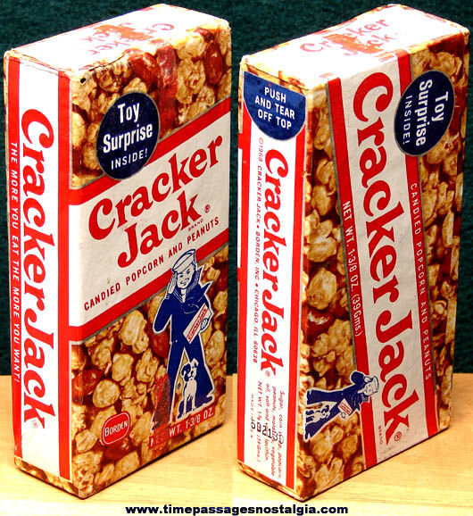 Unopened 1968 Cracker Jack Pop Corn Confection Box