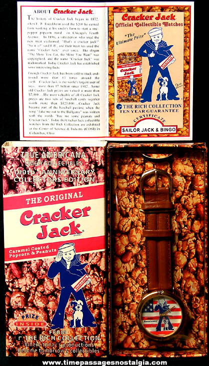 Unused & Boxed 1995 Cracker Jack Advertising Collectors Edition Wrist Watch