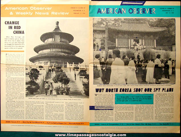 (19) 1968 - 1969 American Observer & Weekly News Review Newspapers
