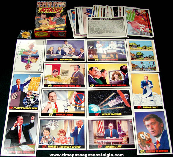 Complete Boxed Republicans Attack Trading Card Set