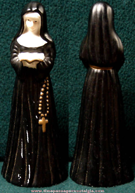 Old Porcelain or Ceramic Nun Woman Figurine