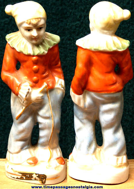 Old Porcelain Boy or Clown Old Orchard Beach Maine Souvenir Figurine