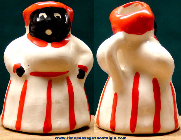Old Black Mammy Miniature Porcelain or Ceramic Pitcher