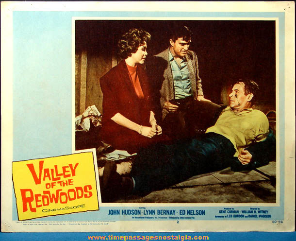 (3) Colorful 1960 Valley of The Redwoods Movie Lobby Card Posters