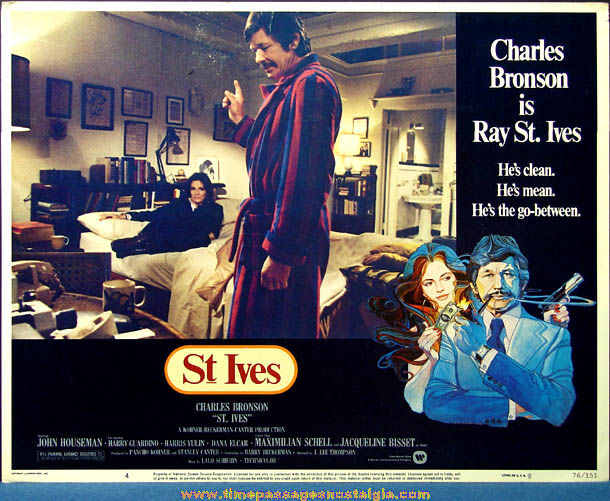 Colorful 1976 St. Ives Movie Lobby Card Poster