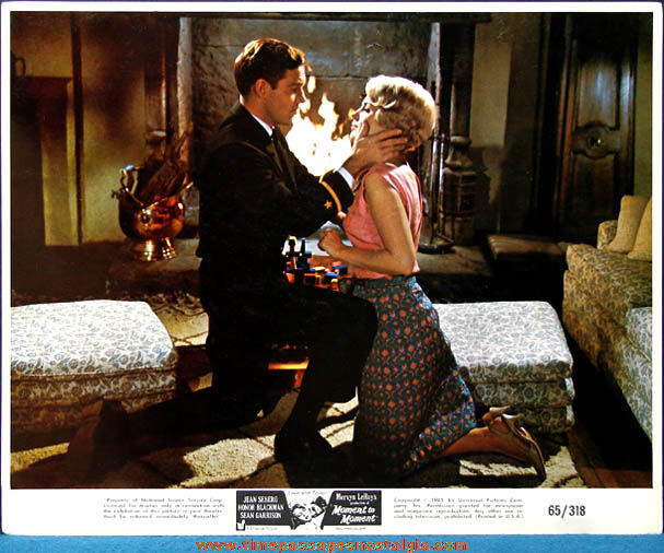 Small Colorful 1965 Moment to Moment Movie Lobby Card Poster