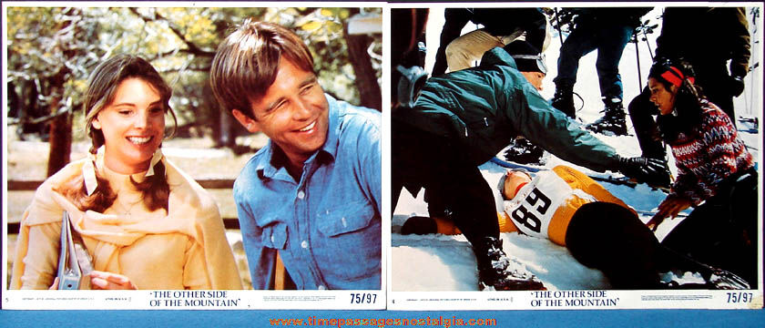 (2) Colorful 1975 The Other Side of The Mountain Movie Lobby Cards