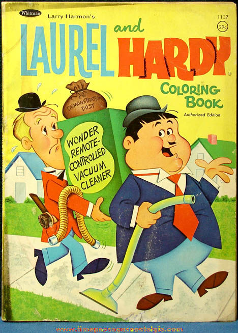 1968 Laurel & Hardy Cartoon Character Coloring Book