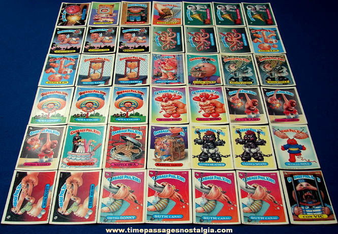 (42) 1987 Topps Garbage Pail Kids Bubble Gum Trading Card Stickers