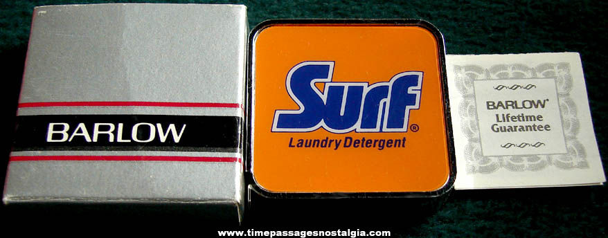 Unused Boxed Barlow Surf Laundry Detergent Advertising Premium Tape Measure
