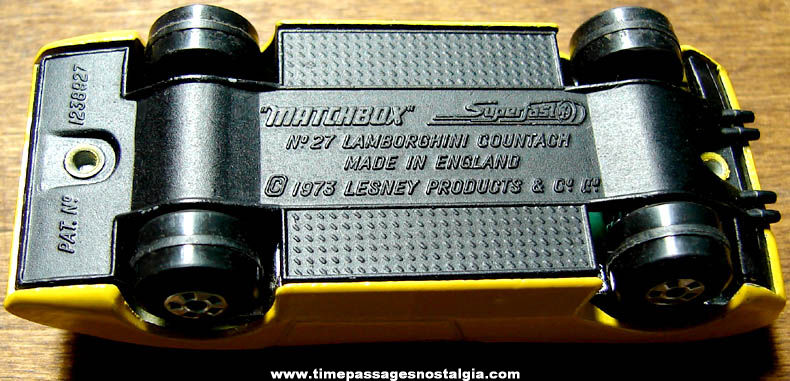©1973 Lesney Matchbox Lamborghini Countach Superfast Die Cast Toy Car