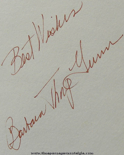 Autographed 1980 High on A Hill Barbara Thorp Gunn Book