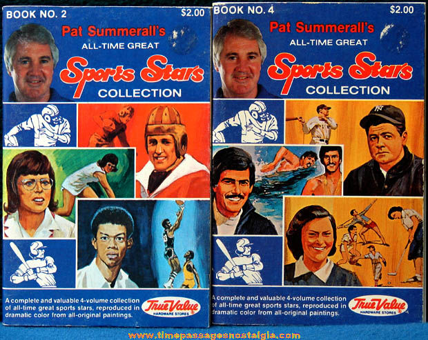 (2) Different 1981 Pat Summerall’s All Time Great Sports Stars Booklets