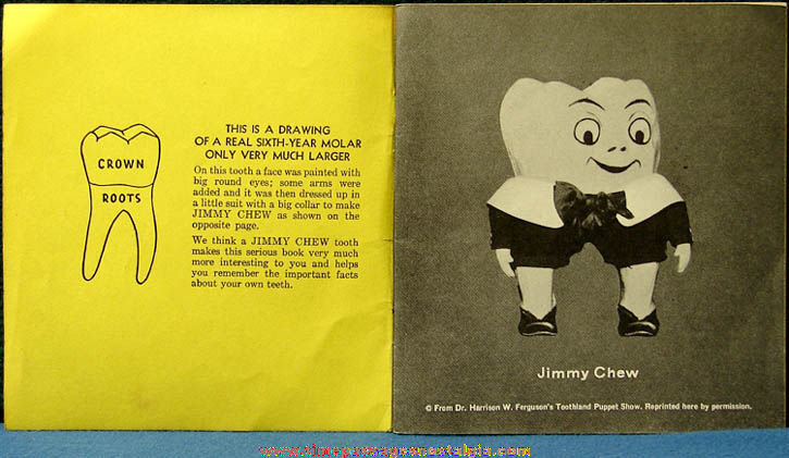1940 Jimmy Chew Advertising Character Premium Dental Health Booklet