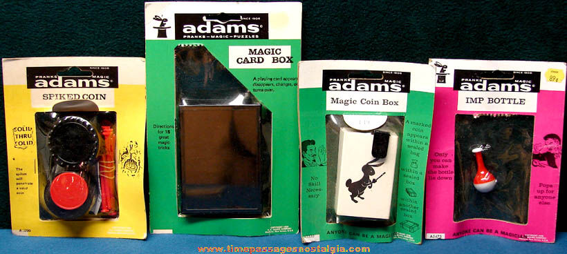 (4) Different Unopened 1958 S.S. Adams Novelty Magic Tricks