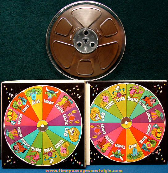 Old Unused Capitol Sound Recording Tape in Colorful Astrology Zodiac Box