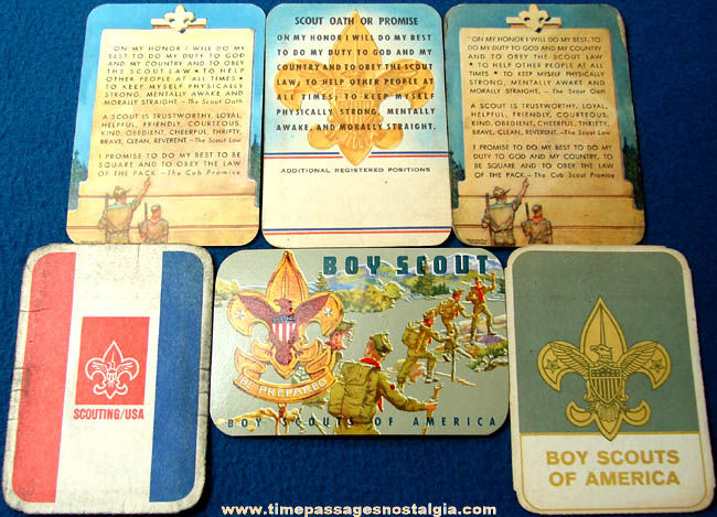 (6) Old Boy Scouts & Scoutmaster Registration Cards