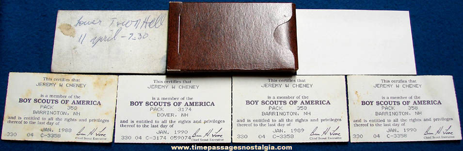 (36) Old Boy Scouts Member & Business Cards