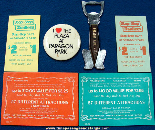 (6) Old Paragon Amusement Park Nantasket Beach Massachusetts Advertising Items