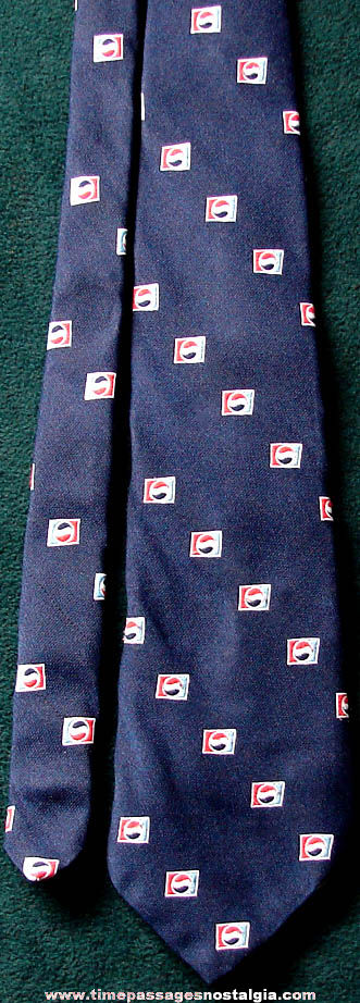 Old Pepsi Cola Advertising Logo Employee Neck Tie